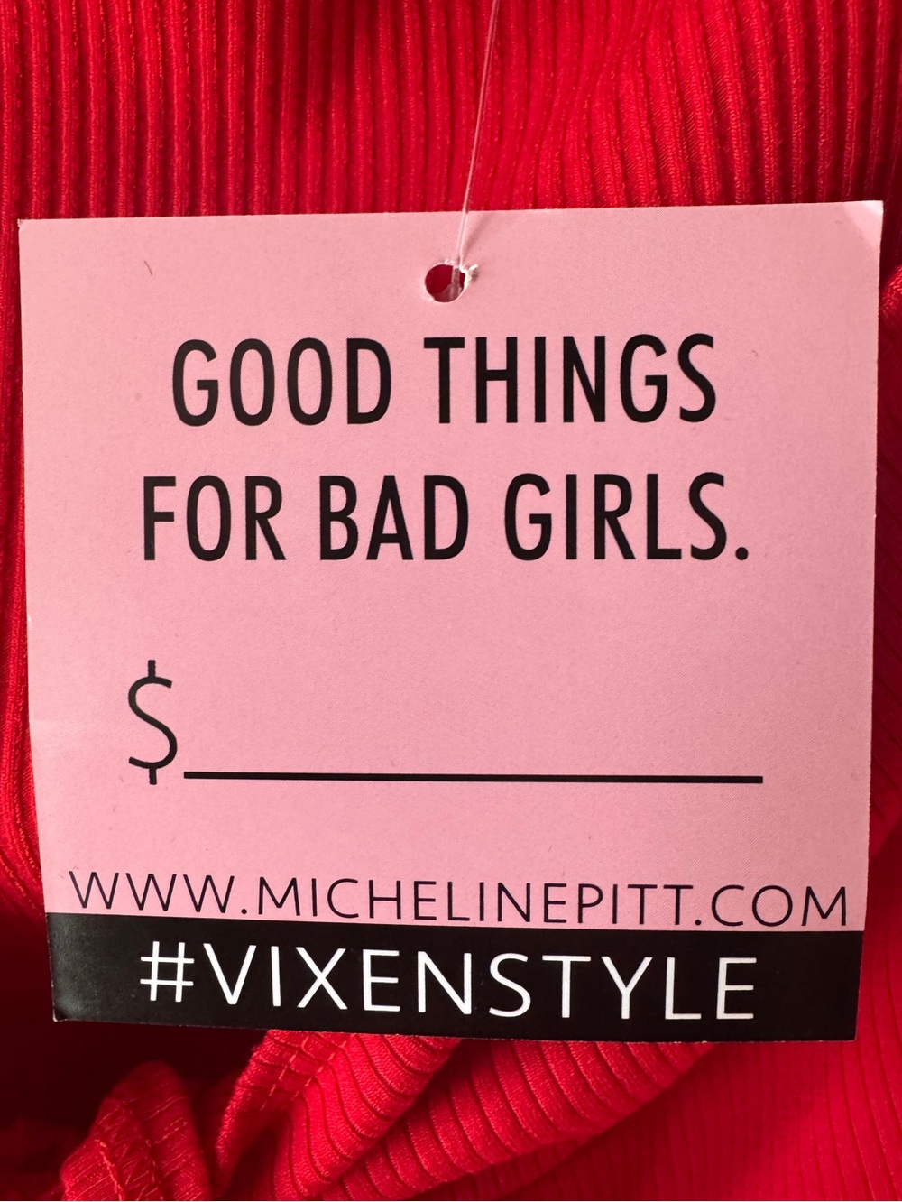 TIE ME UP TOP IN TOMATO RED - VIXEN BY MICHELINE PITT NWT Size XLarge - Picture 4 of 4